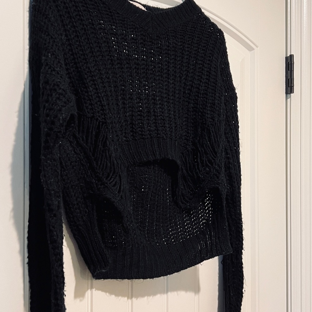 Womens Size Small Teenbell Distressed Sweater